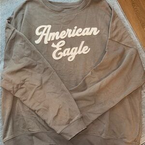 American Eagle Outfitters Brown Crewneck Sweater
